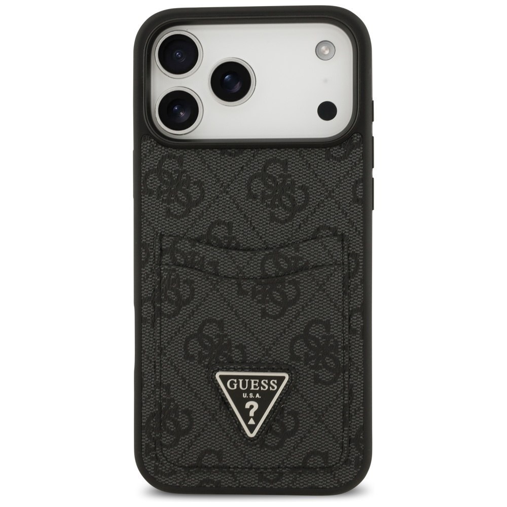 Etui Guess 4G Double Card Triangle do iPhone 17 Pro Max czarny